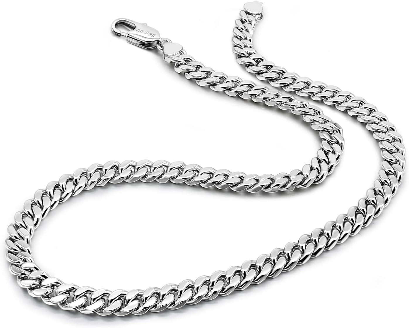 Men Italian 925 Sterling Silver Necklace 8-10-12MM Solid Miami Cuban Link Chain 18 "20" 22 "24" 26" 28 "30 "Man Women Jewelry Gift