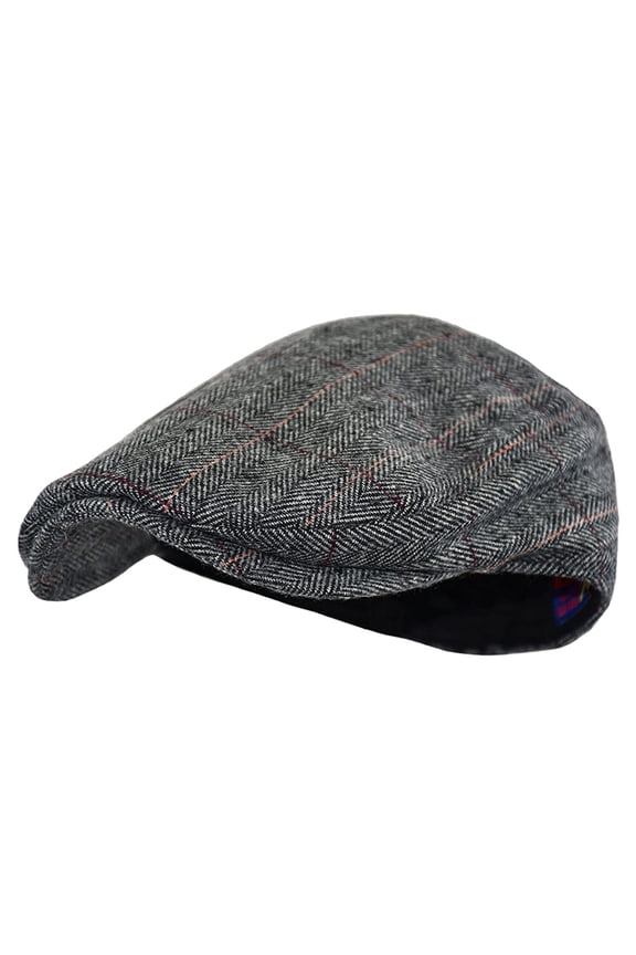 Men Newsboy Cap Men's Classic Herringbone Tweed Wool Blend Tweed Flat Cap Cabbie Hat Men Beret Hat Flat Peaked Cap Street Hats