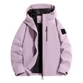 thumbnail image 1 of Men Jacket Casual Fashion Solid Color Long-Sleeved Hooded Zipper Pocket Stormtrooper Jacket Warm Winter Snow Coat Windbreaker Hooded Raincoat Jacket, 1 of 9