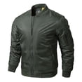 thumbnail image 1 of Men Jacket Men's Oversized And Cotton Outerwear Flight Suit Outdoor Jacket Long Sleeved Suit Jacket Men's Lightweight Jackets Light Jacket Mens Coat Mens Fall Jackets Winter Jackets, 1 of 3