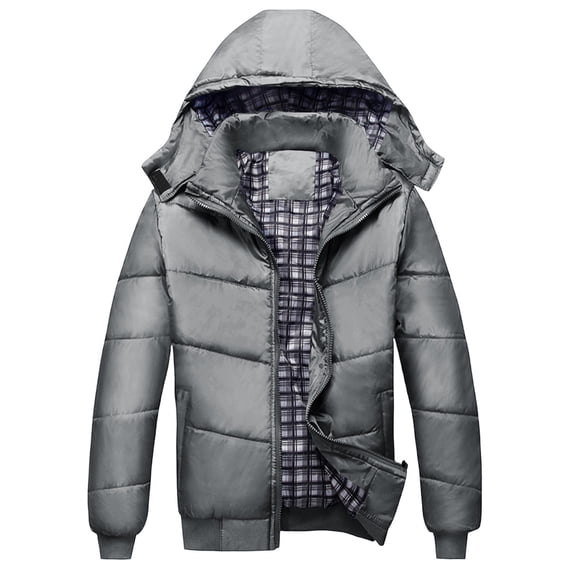 Men Jacket Men's Solid Color Hooded Jacket Padded Jacket Fashion Padded Jacket Men's Warm Padded Jacket,Jacket Men's Lightweight Jackets Light Jacket Mens Coat Mens Fall Jackets Winter Jackets