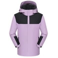 thumbnail image 1 of Men Jacket Purple Zip Up Windbreaker Outerwear Rain Jacket Waterproof Winter Hood Clothes for Men, 1 of 3