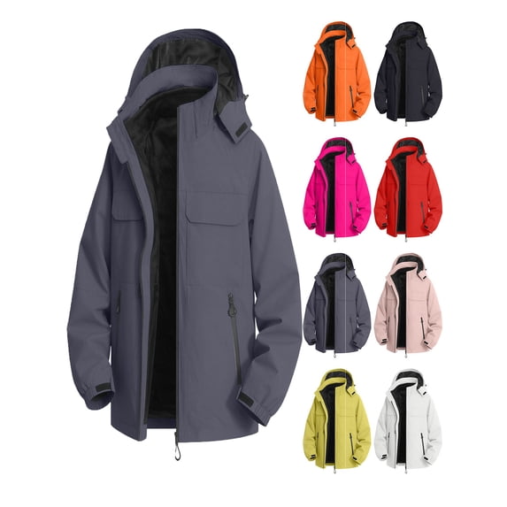 Men Jacket Waterproof Windproof Casual Warm Workwear Hiking Jacket Outdoor Detachable Liner Coat for Fall Winter
