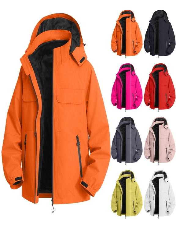 Men Jacket Waterproof Windproof Casual Warm Workwear Hiking Jacket Outdoor Detachable Liner Coat for Fall Winter