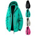 thumbnail image 1 of Men Jacket Windproof Water Plus Size Coat Casual Loose Fit Hooded for Fall Winter Hiking Camping Mountaineering Outdoor Wear, 1 of 8