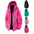 thumbnail image 1 of Men Jacket Windproof Water Plus Size Coat Casual Loose Fit Hooded for Fall Winter Hiking Camping Mountaineering Outdoor Wear, 1 of 8