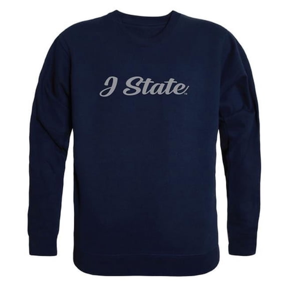Men Jackson State Tigers Script Crew Fleece, Navy - Small