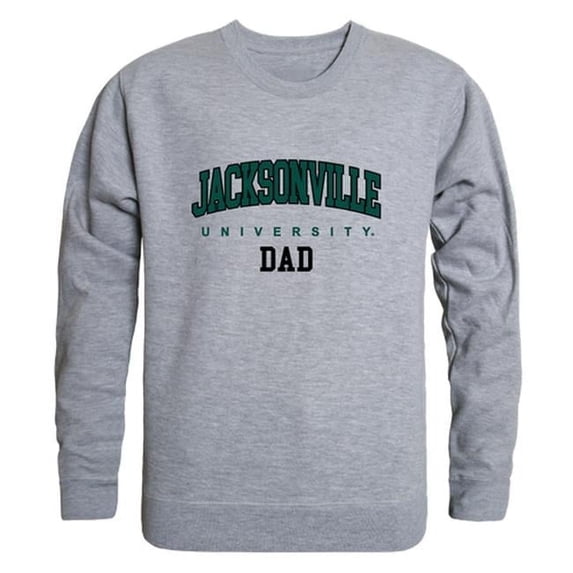 Men Jacksonville University Dolphins Dad Crewneck Fleece, Heather Grey - Extra Large