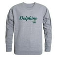 thumbnail image 1 of Men Jacksonville University Dolphins Script Crew Fleece, Heather Grey - Large, 1 of 1