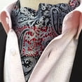 thumbnail image 1 of Men Jacquard Paisley Gentleman Scarves Cravat Ascot Wedding Party Neck Ties, 1 of 1