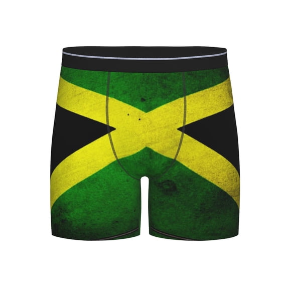 Men Jamaican-Flag Boxer Briefs Moisture Wicking Funny Boxer Shorts