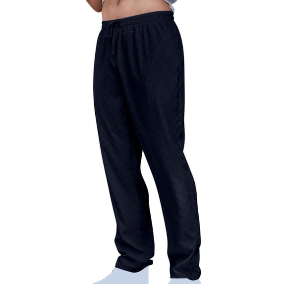 Men Jogger Running Sweatpants Workout Gym Pants with Pockets Drawstring Elastic Waist Solid Color Outdoor Casual Pants