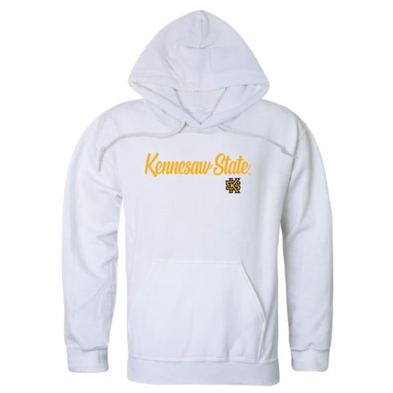 Men Kennesaw State Owls Script Hoodie, White - Medium