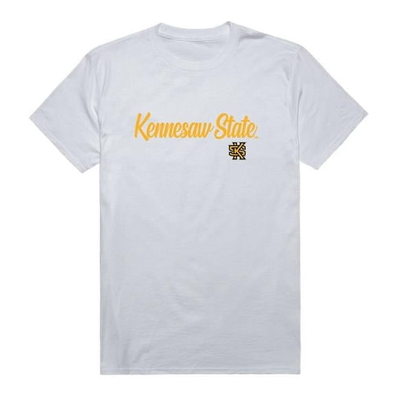 Men Kennesaw State Owls Script T-Shirt, White - Large