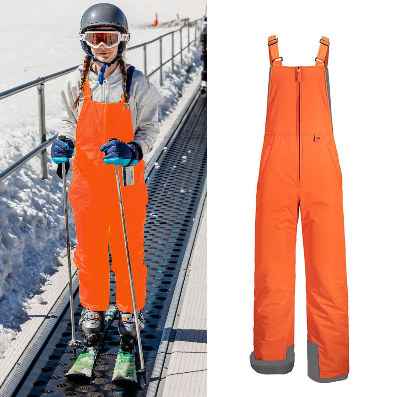 Men Kid Teen Boys Girls Ski Snow Bib Overalls Windproof Waterproof