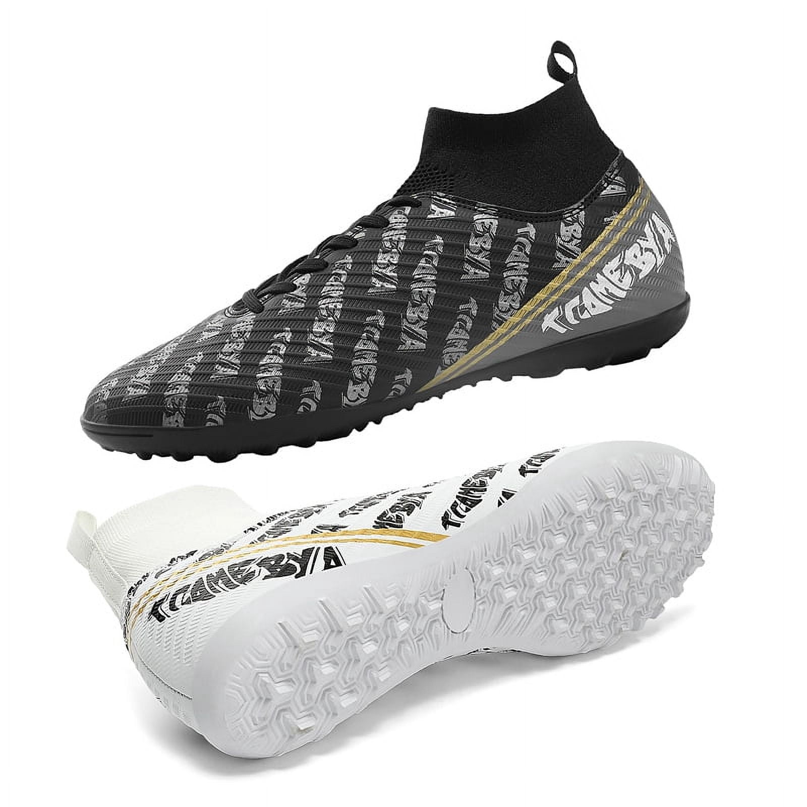Men Soccer Shoes Kids Football Gold Cleats and Turf Shoes main image 0