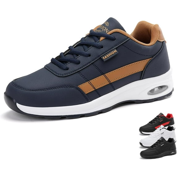 Men Kilboot Shoes Lace-Up Sneakers,Extended Width Foot and Heel Comfortable Breathable Anti-Slip Low Top Walking Shoes