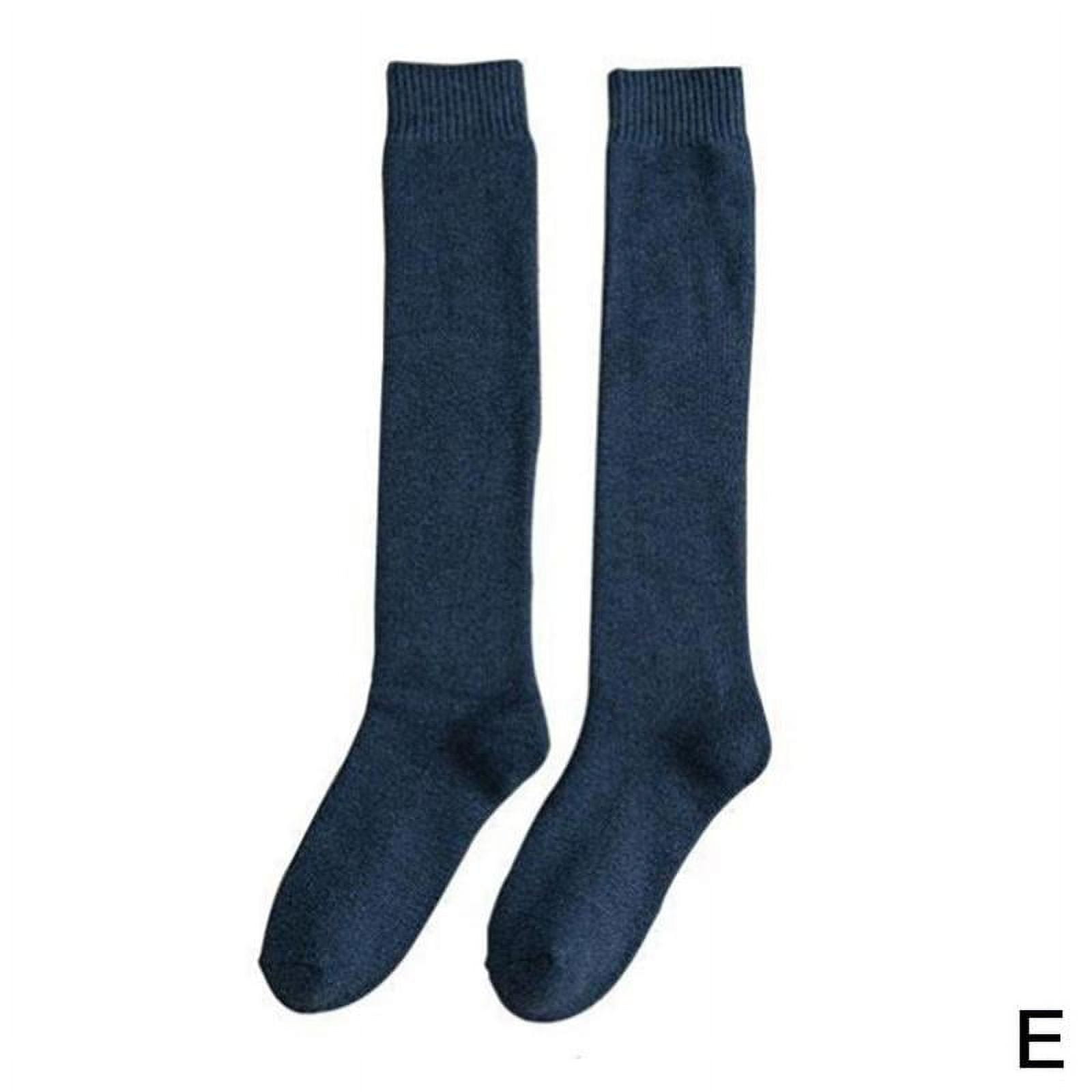 Men Knee High Long Socks Thick Warm Breathable Soft Male High Winter Socks R2U4