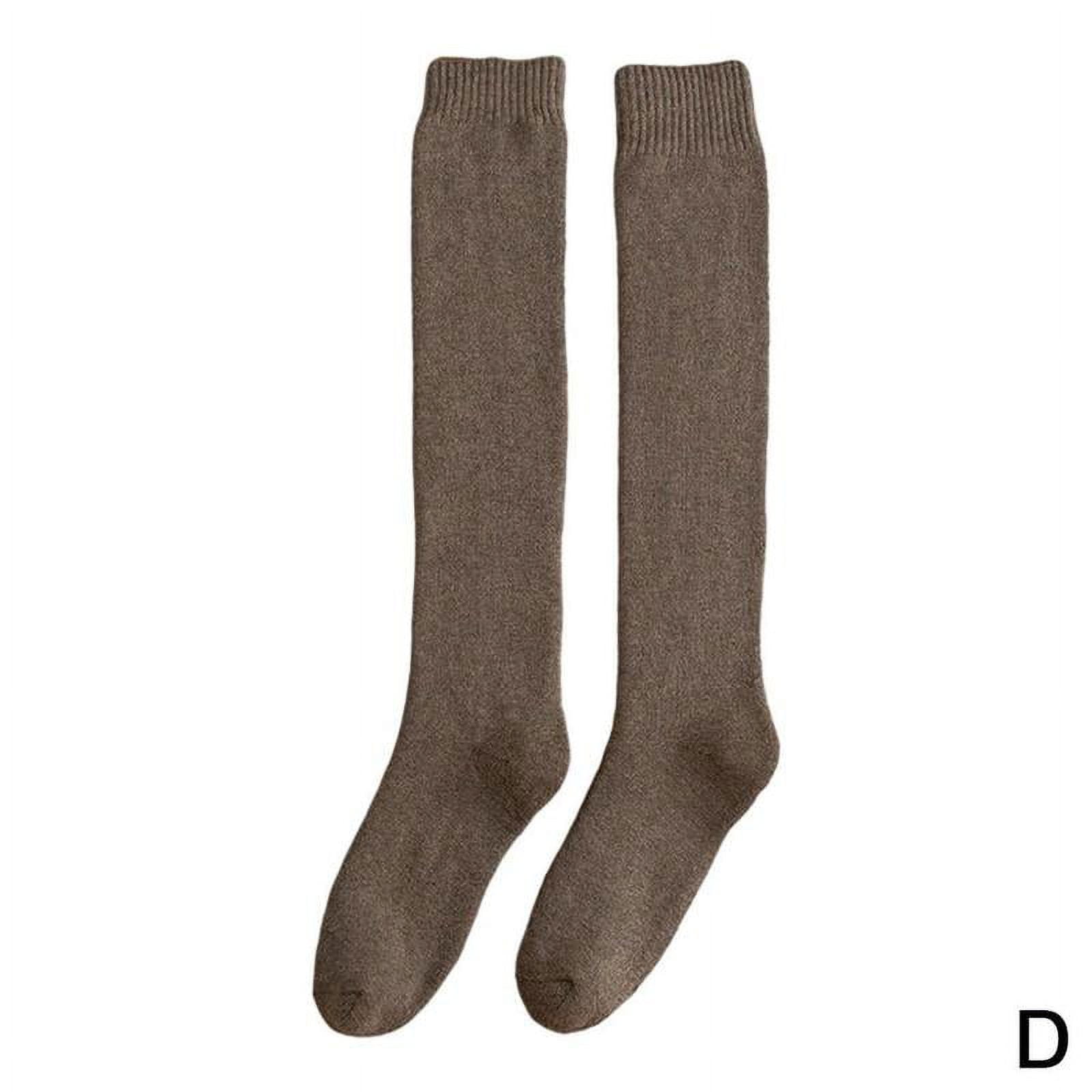 Men Knee High Long Socks Thick Warm Breathable Soft Male High Winter Socks W8U5