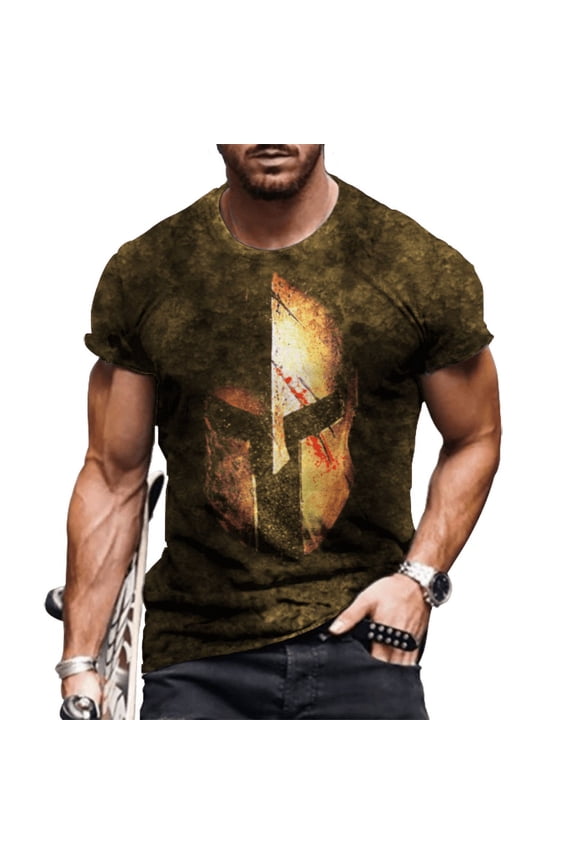 Men Knight Mask Fashion Graphic Brown Ultra Soft