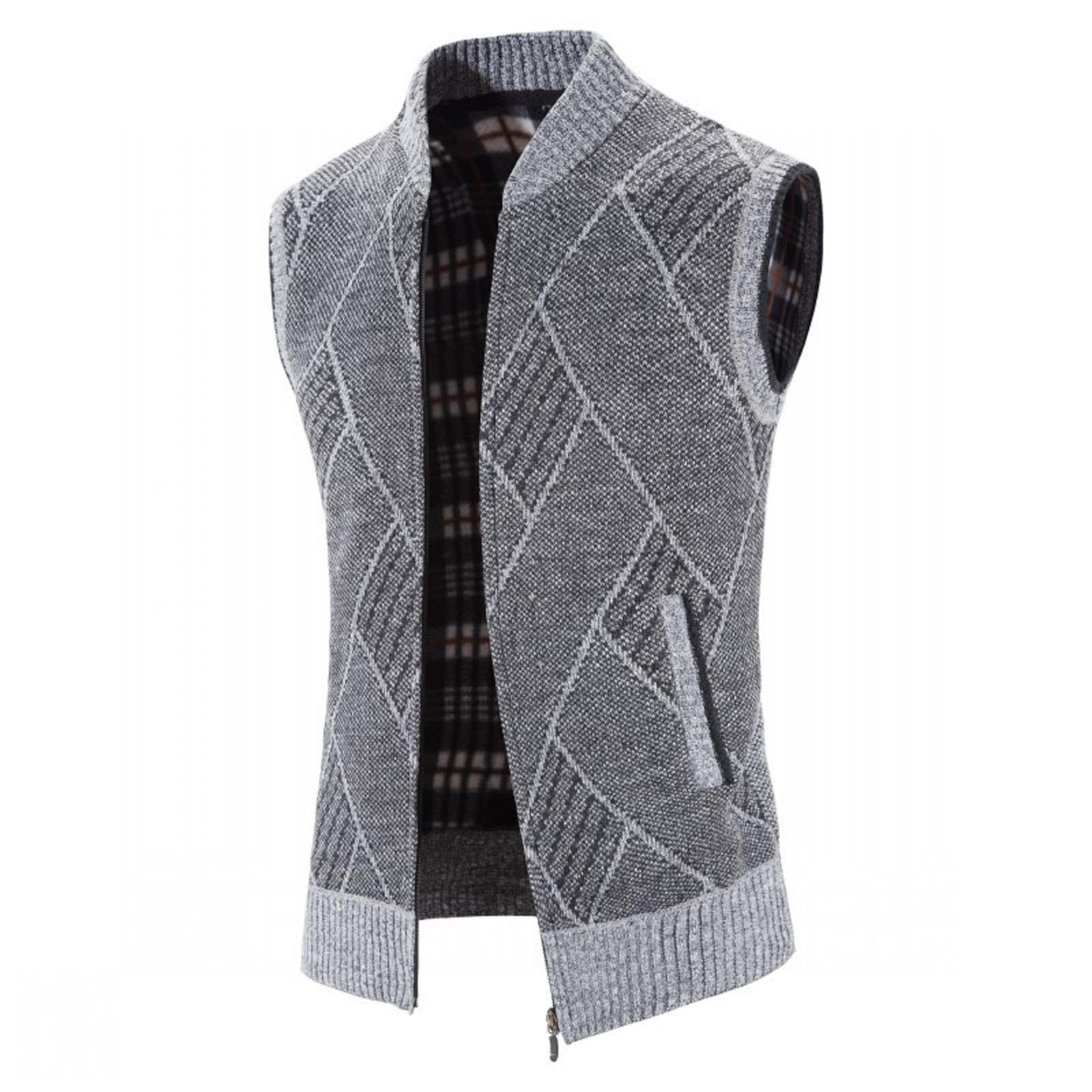 Men's sleeveless waistcoat cardigan sale