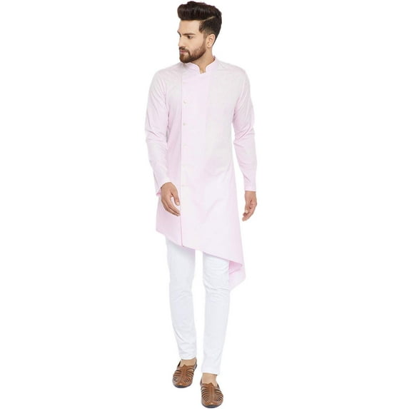 Men Kurta Pajama Set Bollywood Designer Cotton Kurta Pyjama Set XS-5XL Pink