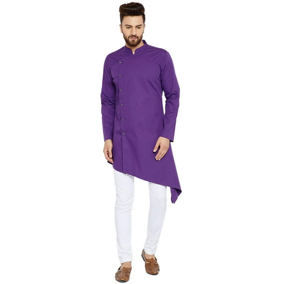 Men Kurta Pajama Set Bollywood Designer Cotton Kurta Pyjama Set XS-5XL Purple