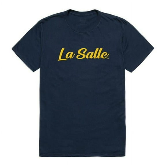 Men La Salle Explorers Script T-Shirt, Navy - Extra Large
