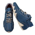 thumbnail image 1 of Men Lace-Up Casual Boots, Men's Casual Ltalian Handmade High Top High Boots Leather Outdoor Walking Sneakers Slip-On Lightweight Non-Slip Waterproof Driving Chukka Boots, Blue 12, 1 of 5