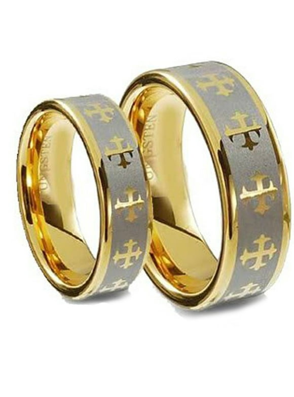 Mens Cross Wedding Ring