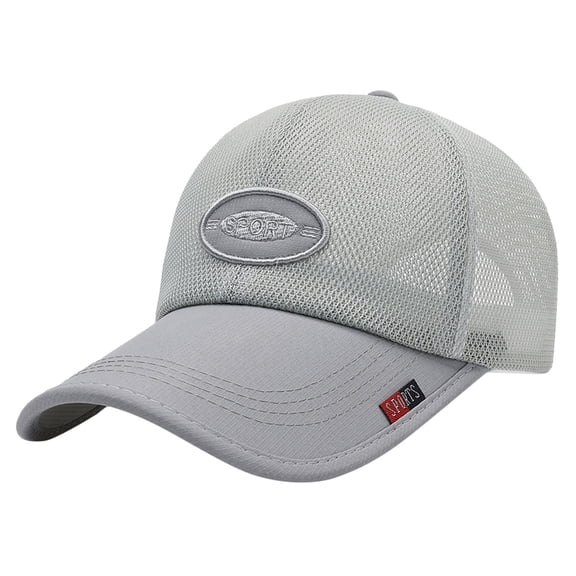 Men Ladies Embroidered Letters Baseball Cap Mesh Breathable Cap Sunscreen Sunshade Mesh Hat