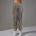 thumbnail image 1 of Men And Ladies Fine Glitter Straight Trousers Performance Clothing Elastic Dance Closure Trousers Women Casual Pants Outfits Womens Summer Pants Casual Womens Casual Pants on Drawstring Casual Pants, 1 of 3