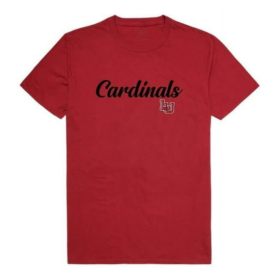 Men Lamar Cardinals Script T-Shirt, Cardinal Red - Medium