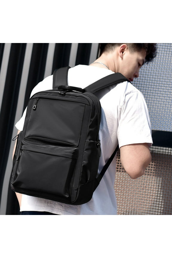 Men Laptop Backpack, Trendy City Business School Bag, Wearproof Cloth, Large Capacity, Multiple Pockets, Padded Back & Straps, Ideal for Work, Travel, Hiking, Daily Use