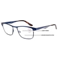 thumbnail image 1 of Men Large Metal Frame Clear Progressive Reading Glasses - Zero Power On Top - No Bubble 6035 +1.75, 1 of 4