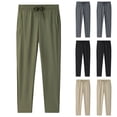 thumbnail image 1 of Men Large Size Ice Silk Sweatpants Joggers, Loose Fit Straight Leg Barrel Pants, Elastic Drawstring Waist, Quick Dry Breathable, Gym Workout Casual Daily, Summer | AKLJWH,Khaki 2XL, 1 of 5
