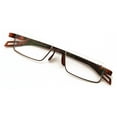 thumbnail image 1 of Men Large Wide Featherweight Slim Half Rim Memory Flex Reading Glasses - Anti-reflective AR Coating With Extended Temple +4.00, 1 of 4