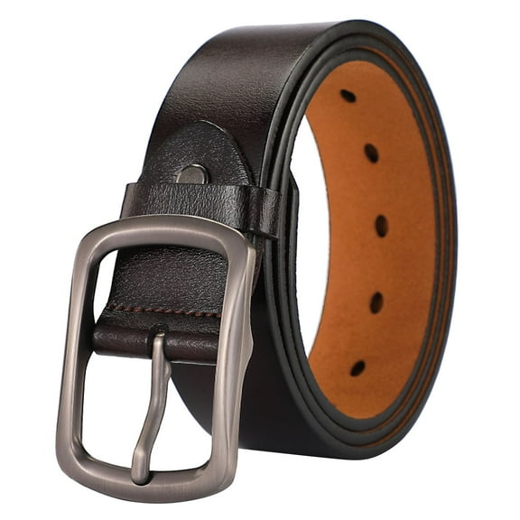 Men Leather Belt Soft Leather Needle Buckle Belt Men Cowhide Casual Vintage Pants Epoch Belt Belt Mens Leather Comfort Belts for Men 1 Leather Belt Mens Comfort Belt Mens Belts Big Wide Dark