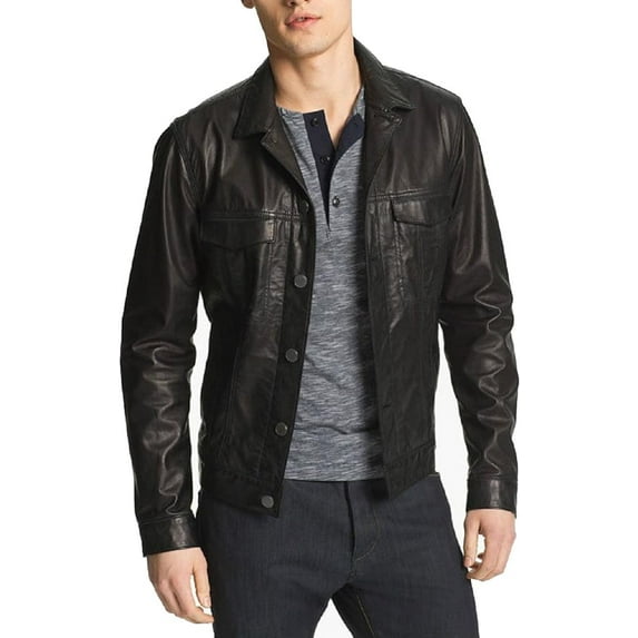 Men Leather Jacket Coat Motorcycle Biker Slim Fit Outwear Jackets A168