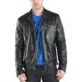 thumbnail image 1 of Men Leather Jacket New 100% Genuine Soft Lambskin Slim Biker Bomber Coat A181, 1 of 4