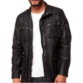 thumbnail image 1 of Men Leather Jacket New 100% Genuine Soft Lambskin Slim Biker Bomber Coat A185, 1 of 3
