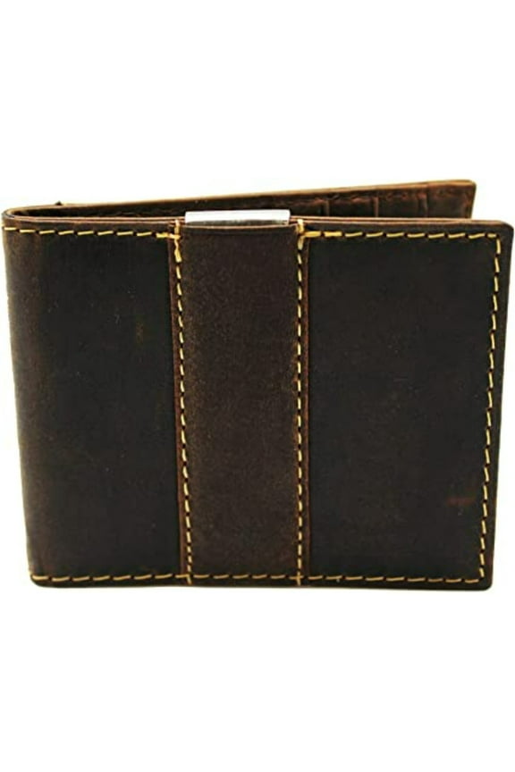 Men Leather Wallet Minimalist Slim Bifold Front Pocket with Money Clip by Juzar Tapal Collection