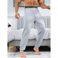 thumbnail image 1 of Men Letter Tape Waist Pajama Pants, 1 of 5