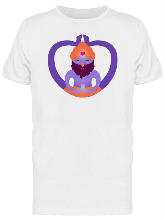 Men Levitating Yoga Pose T-Shirt Men -Image by Shutterstock, Male 3X-Large