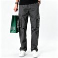 thumbnail image 1 of Men Light Utility Cargo Work Pants Rugged Multi Storage Stretch Hiking Pants S-XXL, 1 of 9