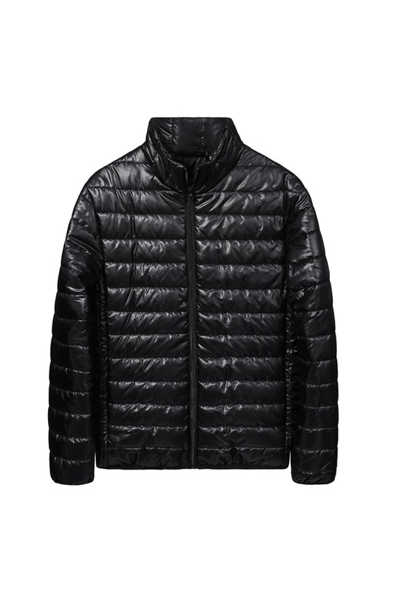 Men Lightweight Down Puffer Jakcet Packable Winter Puffy Down Jacket Warm Insulated Bubble Coats Outwear No Hood