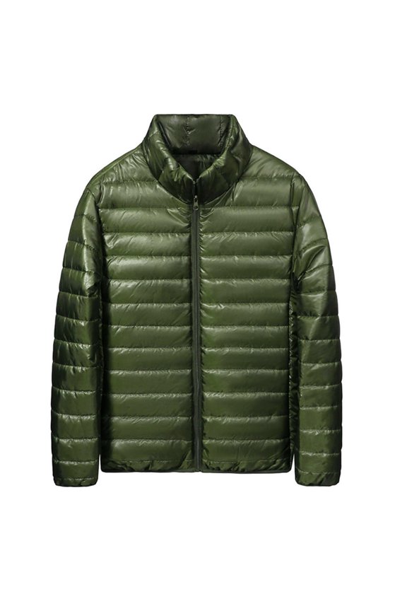 Men Lightweight Down Puffer Jakcet Packable Winter Puffy Down Jacket Warm Insulated Bubble Coats Outwear No Hood