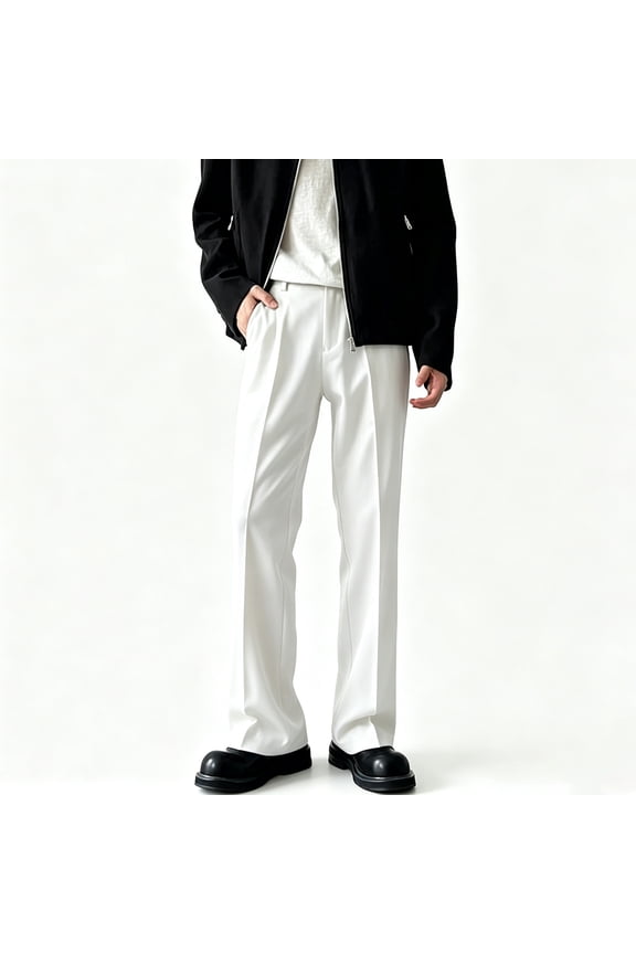 Men Lightweight Flat Front Wrinkle Resistant Stretch Chino Slacks S-XL