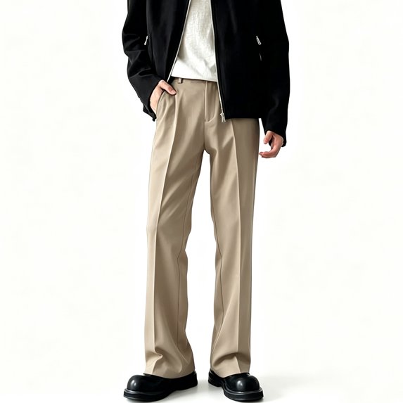 Men Lightweight Flat Front Wrinkle Resistant Stretch Chino Slacks S-XL