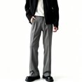 thumbnail image 1 of Men Lightweight Flat Front Wrinkle Resistant Stretch Chino Slacks S-XL, 1 of 7